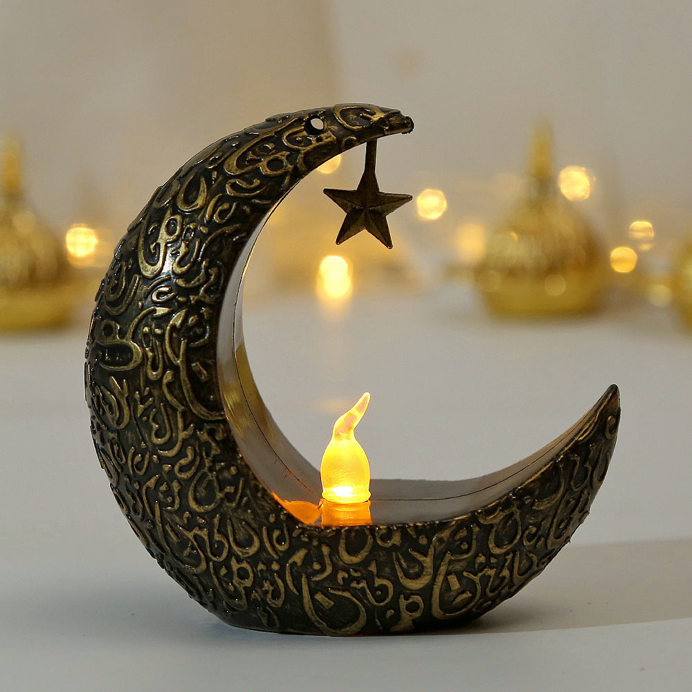 Celestial Glow: Star & Moon Candlestick Lantern for Mystical Illumination - Two Broke Witches