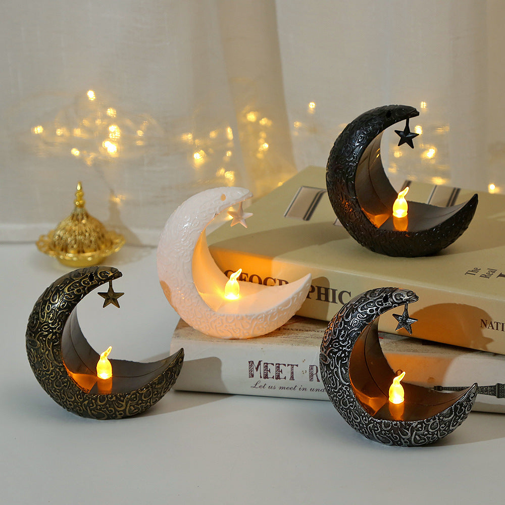 Celestial Glow: Star & Moon Candlestick Lantern for Mystical Illumination - Two Broke Witches